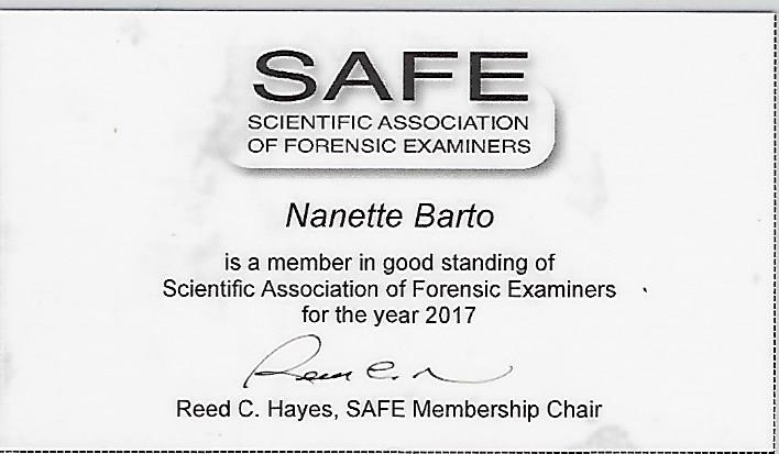 SAFE Scientific Association of Forensic Eaminers
